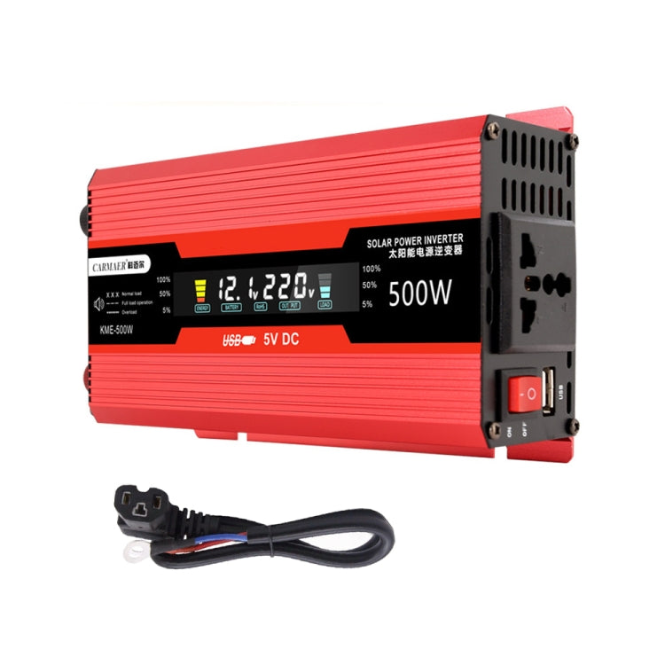 Carmaer Universal 60V to 220V 500W Car LCD Display Inverter Household Power Converter - In Car by buy2fix | Online Shopping UK | buy2fix