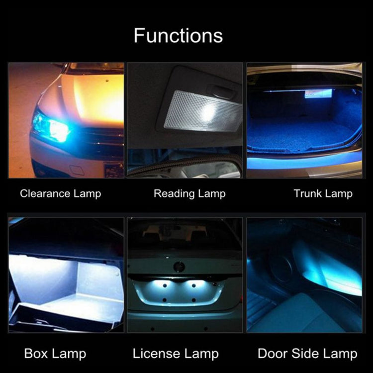 10 PCS T10 DC12V / 1W Car Clearance Light COB Lamp Beads (Yellow Light) - In Car by buy2fix | Online Shopping UK | buy2fix