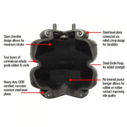 Car Airbag 1/2 inch NPT Single Port 2600LB Air Suspension Kit - In Car by buy2fix | Online Shopping UK | buy2fix