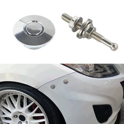 54mm Stainless Steel Quick-pins Push Button Billet Hood Pins Lock Clip Kit (Silver) - In Car by buy2fix | Online Shopping UK | buy2fix