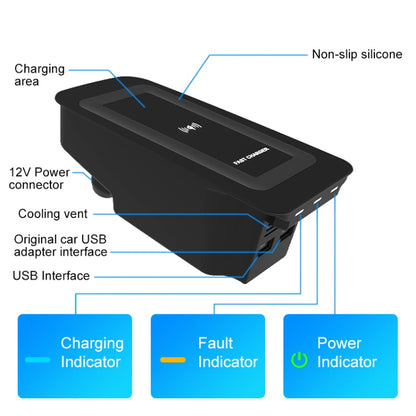 HFC-1010 Car Qi Standard Wireless Charger 10W Quick Charging for Volvo S60 2020-2022, Left and Right Driving - In Car by buy2fix | Online Shopping UK | buy2fix