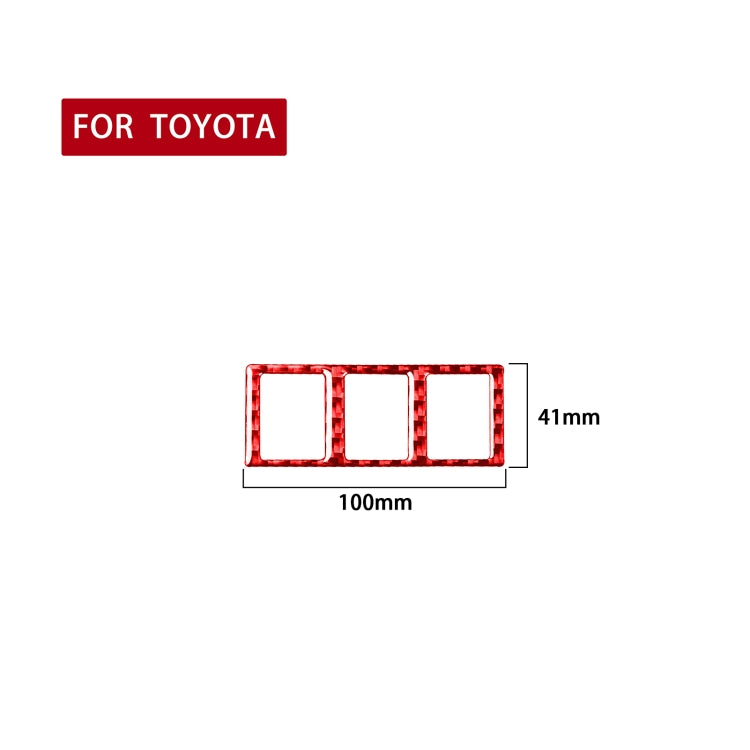 Carbon Fiber Car Mode Switch Decorative Sticker for Toyota Tundra 2014-2018,Left and Right Drive Universal (Red) - In Car by buy2fix | Online Shopping UK | buy2fix