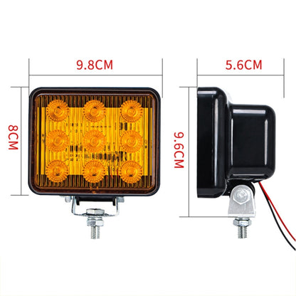 2 PCS ZS-7013 3 inch 9LEDs Strobe Waterproof Car / Truck Warning Light (White Light) - In Car by buy2fix | Online Shopping UK | buy2fix