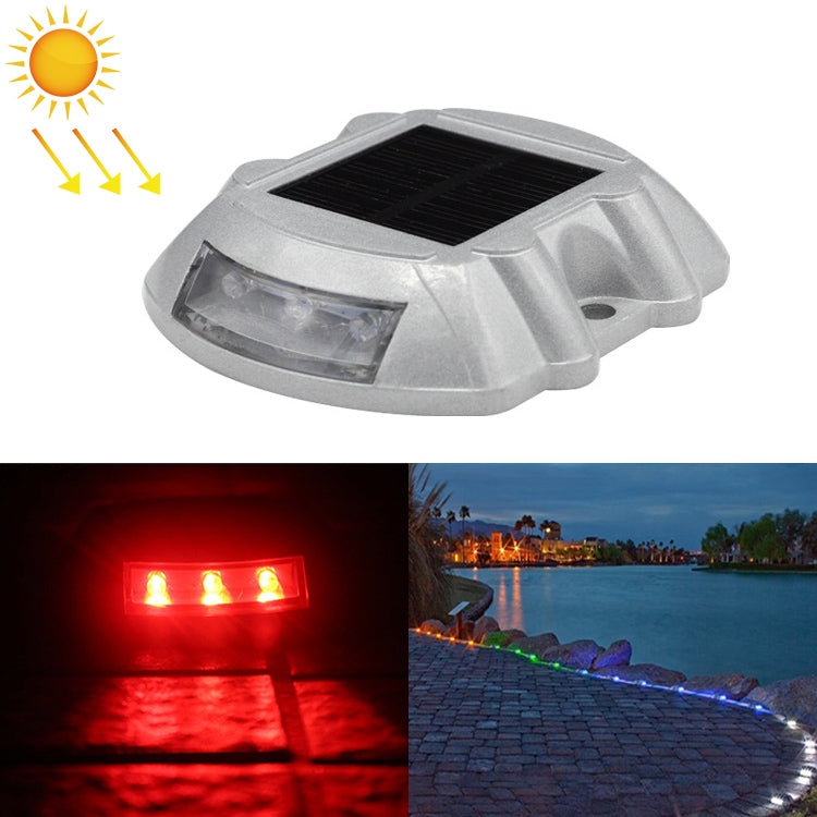 Solar Horseshoe Road Stud Light Car Guidance Light Road Deceleration Light, Constantly Bright Version (Red) - LED Light by buy2fix | Online Shopping UK | buy2fix