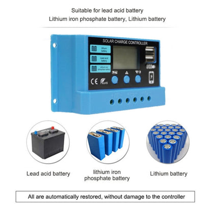 10A Solar Charge Controller 12V / 24V Lithium Lead-Acid Battery Charge Discharge PV Controller - In Car by buy2fix | Online Shopping UK | buy2fix