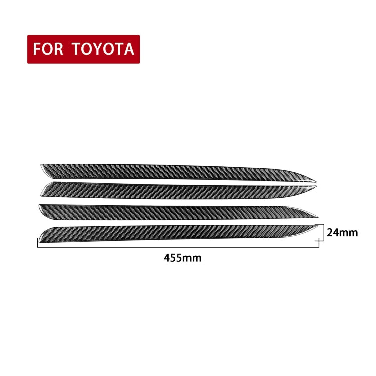 Car Carbon Fiber Door Trim Decorative Strip for Toyota Highlander 2014-2019, Left Drive - In Car by buy2fix | Online Shopping UK | buy2fix