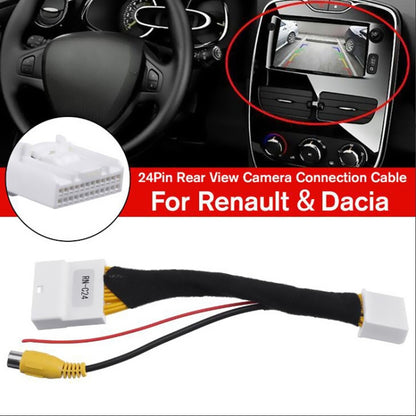 For Renault Car 24Pin Video Input Switch Reverse Parking Camera RCA Adapter Cable - In Car by buy2fix | Online Shopping UK | buy2fix
