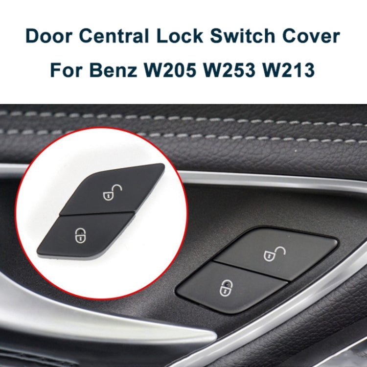 For Mercedes-Benz E-Class 2016-2021 Left Driving Car Left Side Door Lock Switch Buttons 2059055251 (Red) - In Car by buy2fix | Online Shopping UK | buy2fix