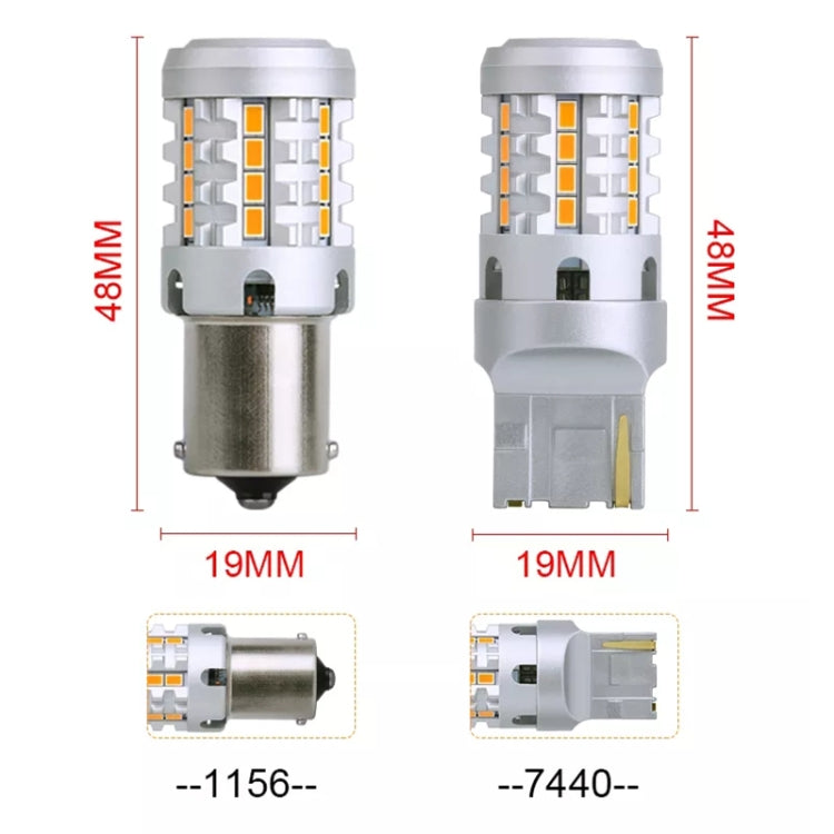 2pcs 1156 IC12-28V / 16.68W / 1.39A Car 3020EMC-26 Constant Current Wide Voltage Turn Signal Light (White Light) - In Car by buy2fix | Online Shopping UK | buy2fix