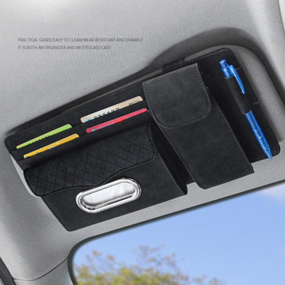 Car Nappa Leather Sun Visor Storage Clip (Black) - In Car by buy2fix | Online Shopping UK | buy2fix