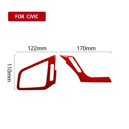 Car Carbon Fiber Left and Right Air Outlet Decorative Sticker for Honda Tenth Generation Civic 2016-2019, Right Drive (Red) - In Car by buy2fix | Online Shopping UK | buy2fix