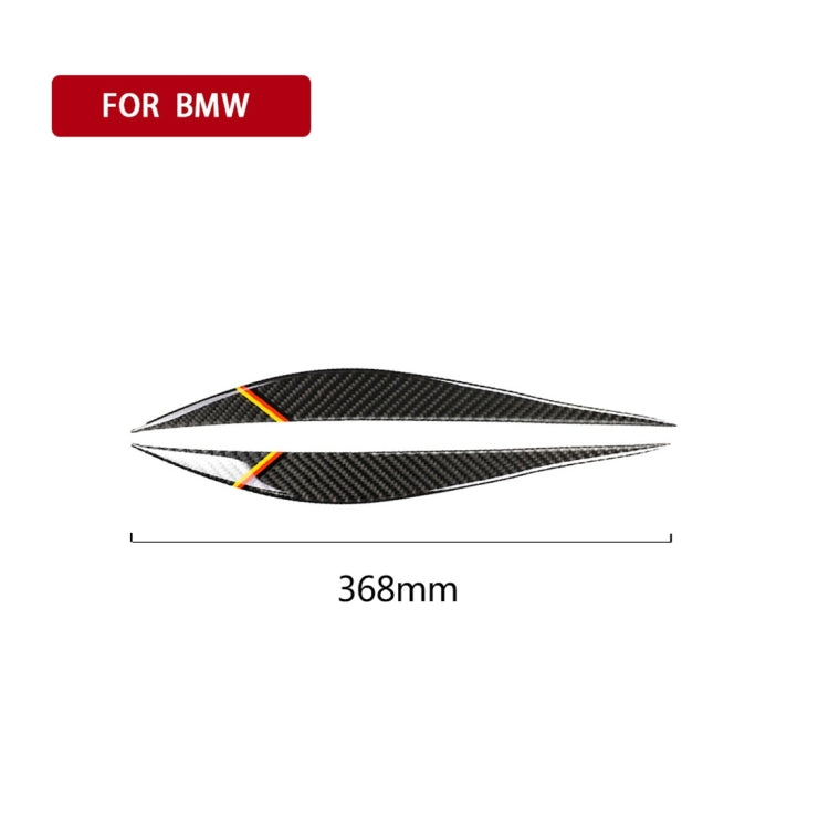 1 Pairs Yellow Red Color Carbon Fiber Car Lamp Eyebrow Decorative Sticker for BMW F30 2013-2015 -  by buy2fix | Online Shopping UK | buy2fix