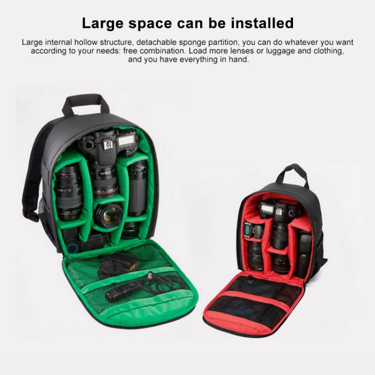 INDEPMAN DL-B012 Portable Outdoor Sports Backpack Camera Bag for GoPro, SJCAM, Nikon, Canon, Xiaomi Xiaoyi YI, Size: 27.5 * 12.5 * 34 cm(Green) - Camera Accessories by INDEPMAN | Online Shopping UK | buy2fix