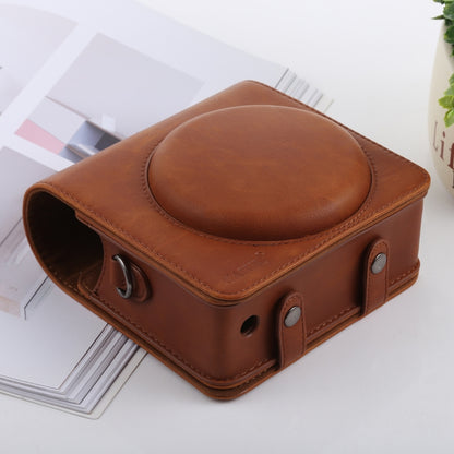 Retro Style Full Body Camera PU Leather Case Bag with Strap for FUJIFILM instax SQUARE SQ6 (Brown) - Camera Accessories by buy2fix | Online Shopping UK | buy2fix