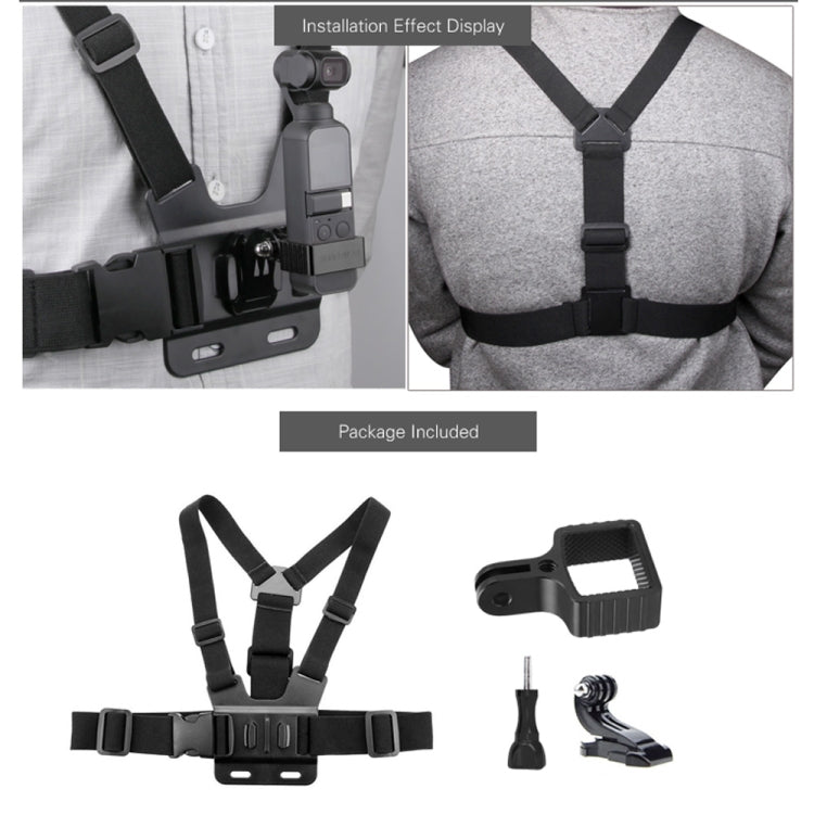 Sunnylife OP-Q9201 Elastic Adjustable Body Chest Straps Belt with Metal Adapter for DJI OSMO Pocket - DJI & GoPro Accessories by Sunnylife | Online Shopping UK | buy2fix
