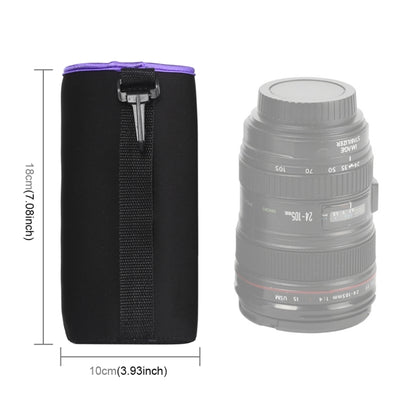 SLR Camera Lens Bag Micro Single Lens Bag Lens Inner Bile Bag Waterproof Protective Case Plus Velvet Thickening, Diameter: 10cm, Height: 18cm(Purple) - Camera Accessories by buy2fix | Online Shopping UK | buy2fix