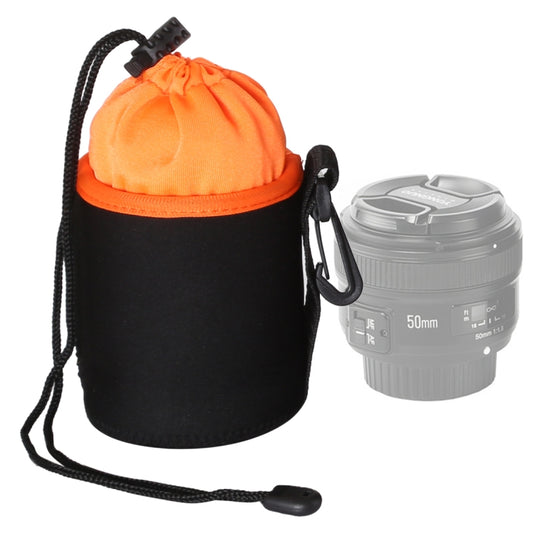 SLR Camera Lens Bag Micro Single Lens Bag Lens Inner Bile Bag Waterproof Protective Case Plus Velvet Thickening, Diameter: 8.5cm, Height: 10cm(Orange) - Camera Accessories by buy2fix | Online Shopping UK | buy2fix
