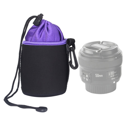 SLR Camera Lens Bag Micro Single Lens Bag Lens Inner Bile Bag Waterproof Protective Case Plus Velvet Thickening, Diameter: 8.5cm, height: 10cm(Purple) - Camera Accessories by buy2fix | Online Shopping UK | buy2fix
