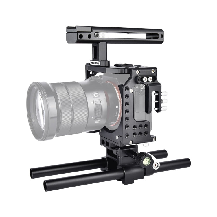 YELANGU CA7 YLG0908A-A Handle Video Camera Cage Stabilizer for  Sony A7K & A7X & A73  & A7S & A7R & A7RII & A7SII(Black) - Camera Accessories by YELANGU | Online Shopping UK | buy2fix