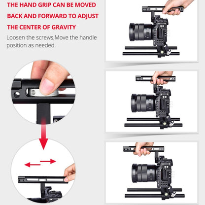 YELANGU CA7 YLG0908A-A Handle Video Camera Cage Stabilizer for  Sony A7K & A7X & A73  & A7S & A7R & A7RII & A7SII(Black) - Camera Accessories by YELANGU | Online Shopping UK | buy2fix