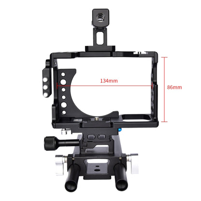 YELANGU CA7 YLG0908A-A Handle Video Camera Cage Stabilizer for  Sony A7K & A7X & A73  & A7S & A7R & A7RII & A7SII(Black) - Camera Cage by YELANGU | Online Shopping UK | buy2fix