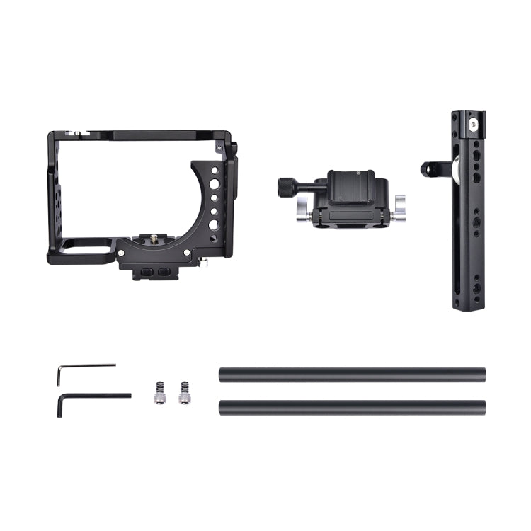 YELANGU CA7 YLG0908A-A Handle Video Camera Cage Stabilizer for  Sony A7K & A7X & A73  & A7S & A7R & A7RII & A7SII(Black) - Camera Cage by YELANGU | Online Shopping UK | buy2fix