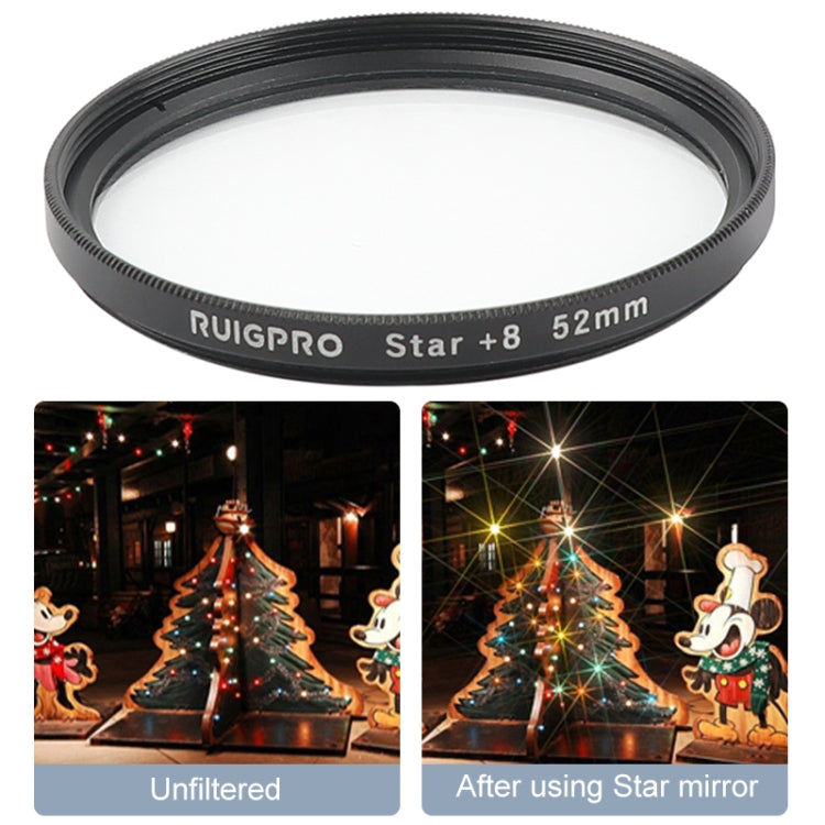 RUIGPRO for GoPro HERO 7/6 /5 Professional 52mm 8X Star Effect Lens Filter with Filter Adapter Ring & Lens Cap - Lens Filter by RUIGPRO | Online Shopping UK | buy2fix