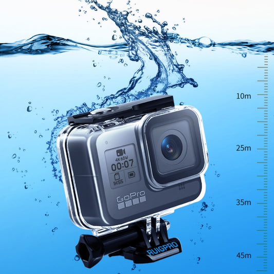 RUIGPRO for GoPro HERO8 Black 45m Waterproof Housing Protective Case with Buckle Basic Mount & Screw(Transparent) - DJI & GoPro Accessories by RUIGPRO | Online Shopping UK | buy2fix
