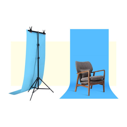 100x200cm T-Shape Photo Studio Background Support Stand Backdrop Crossbar Bracket Kit with Clips, No Backdrop - Camera Accessories by buy2fix | Online Shopping UK | buy2fix