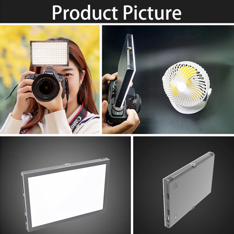 LUXCeO P02 LED Video Light Super Slim Panel 1000LM 3000-6000K Light On-camera Light Selfie Soft Light Video Photography Studio Light (Black) - Camera Accessories by LUXCeO | Online Shopping UK | buy2fix