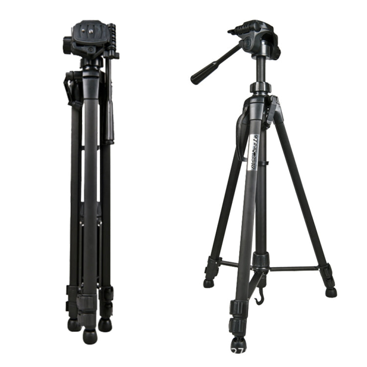 WeiFeng WT-3560 3-Section Folding Legs Live Broadcast Aluminum Alloy Tripod Mount (Black) - Camera Accessories by buy2fix | Online Shopping UK | buy2fix