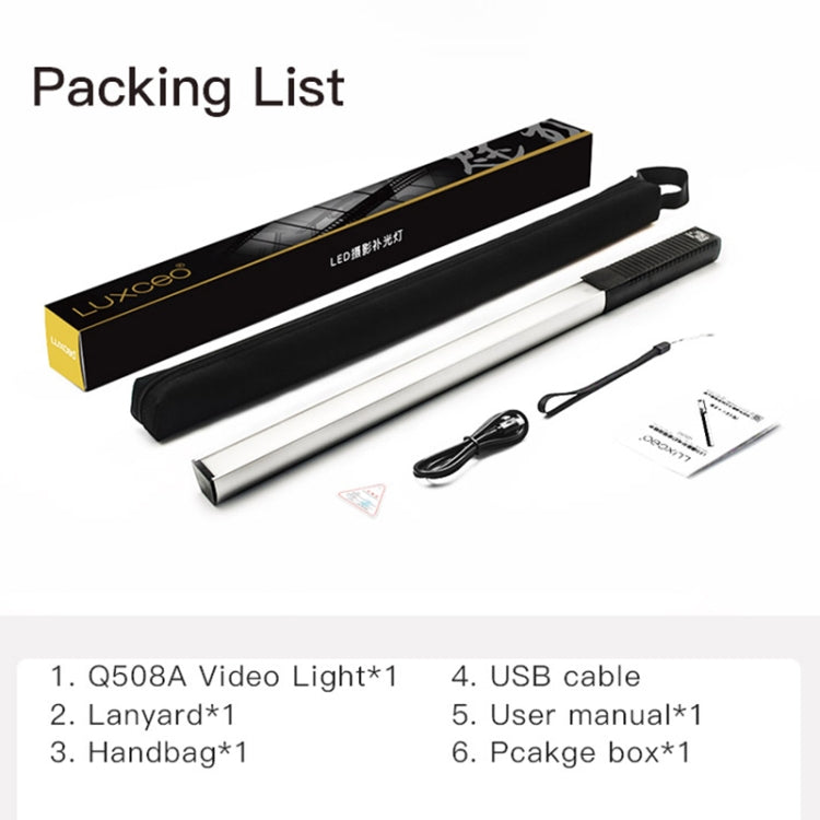 LUXCeO Q508A 8 Color Photo LED Stick Video Light Waterproof Handheld LED Fill Light Flash Lighting Lamp with Remote Control - Camera Accessories by LUXCeO | Online Shopping UK | buy2fix