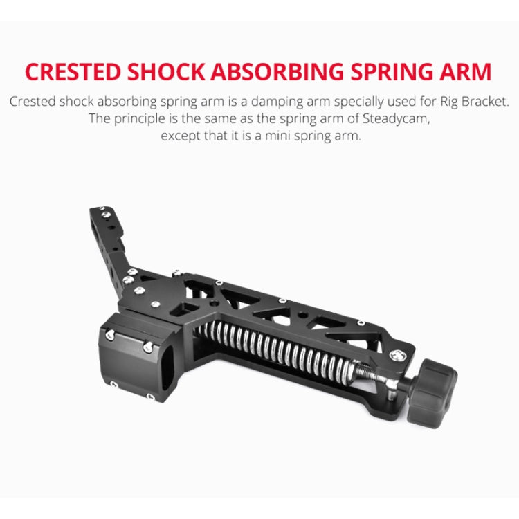 YELANGU BF01 Shock-absorbing Crested Damping Arm, Load: 3-15kg(Black) - Camera Accessories by YELANGU | Online Shopping UK | buy2fix