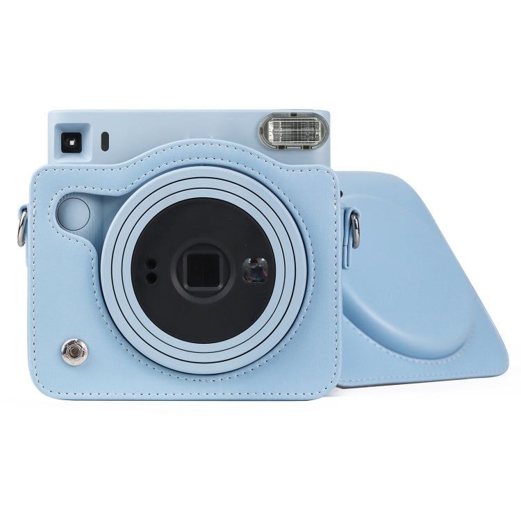 Full Body PU Leather Case Camera  Bag with Strap for FUJIFILM instax Square SQ1 (Blue) - Camera Accessories by buy2fix | Online Shopping UK | buy2fix