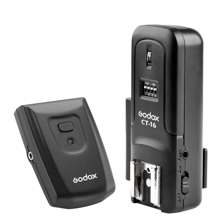 Godox CT-16 Flash Trigger Transmitter + Receiver Set (Black) - Wireless Flash Trigger by Godox | Online Shopping UK | buy2fix