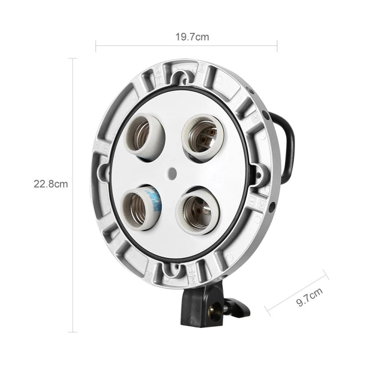 Godox TL-4 4 in 1 E27 Socket Tricolor Bulb Light Lamp Head Mount(AU Plug) -  by Godox | Online Shopping UK | buy2fix