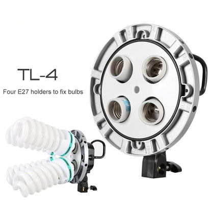 Godox TL-4 4 in 1 E27 Socket Tricolor Bulb Light Lamp Head Mount(AU Plug) -  by Godox | Online Shopping UK | buy2fix