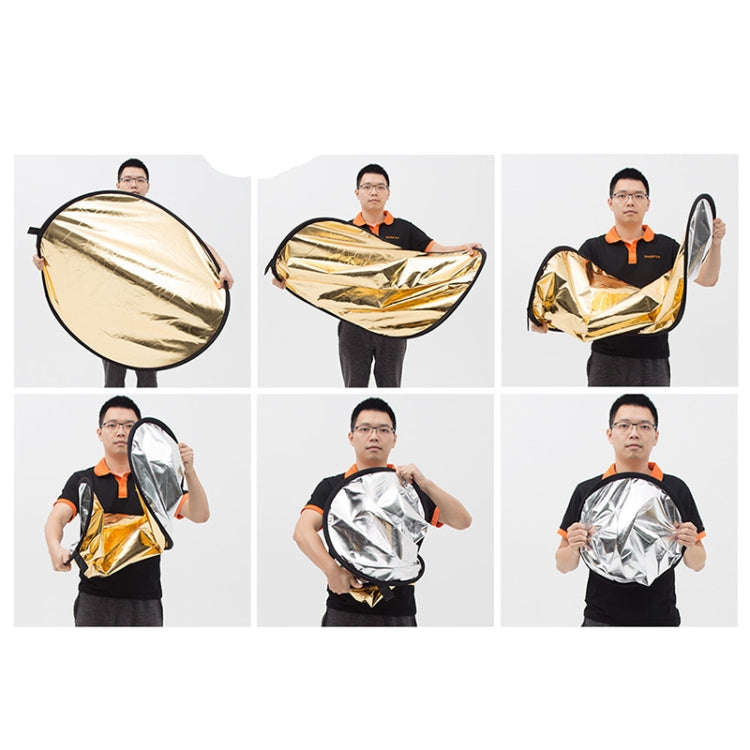 Godox FT01 80cm Round 2 in 1 Gold / Silver Folding Reflector Board - Camera Accessories by Godox | Online Shopping UK | buy2fix