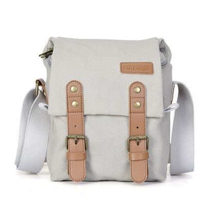 CADEN N1 Simple Retro Multifunctional Canvas Waterproof Digital Camera Photography Bag (Beige White) - Strap Satchel by CADeN | Online Shopping UK | buy2fix