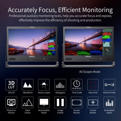 SEETEC ATEM215S 21.5 inch  3G-SDI HDMI Full HD 1920x1080 Multi-camera Broadcast Monitor(AU Plug) - Camera Accessories by SEETEC | Online Shopping UK | buy2fix