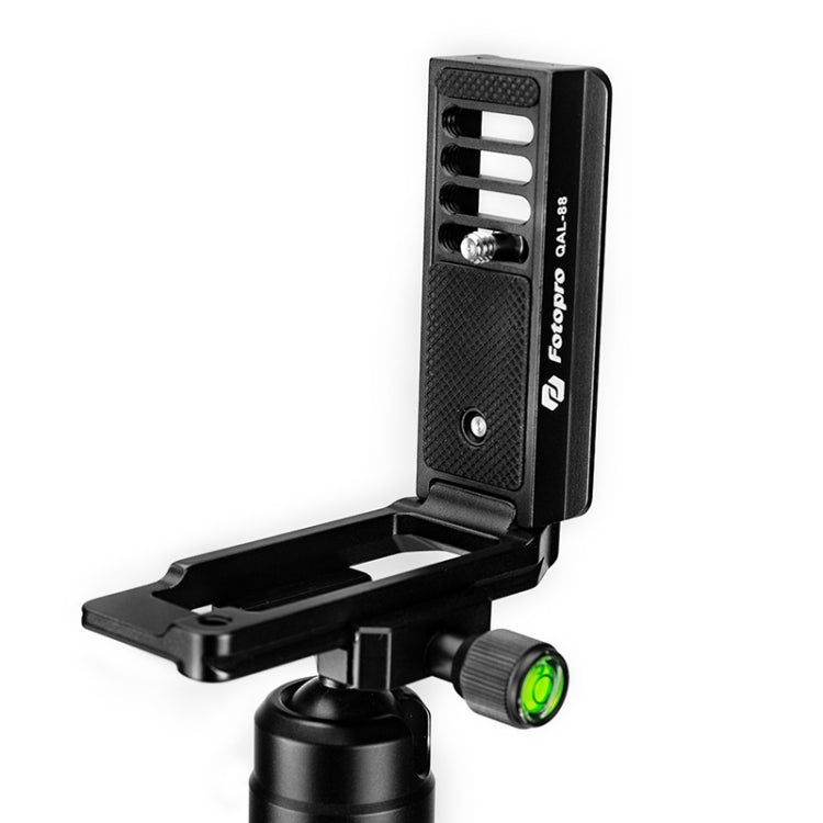 Fotopro QAL-88 2 in 1 Vertical Shoot 1 / 4 inch  Quick Release L Plate Bracket Base Holder(Black) - L-Bracket by Fotopro | Online Shopping UK | buy2fix