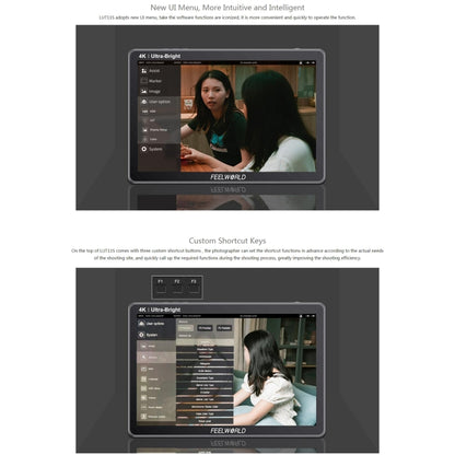 FEELWORLD LUT11S 10.1 inch Ultra High Bright 2000nit Touch Screen DSLR Camera Field Monitor, 3G-SDI 4K HDMI Input Output 1920 x 1200 IPS Panel(EU Plug) - Camera Accessories by FEELWORLD | Online Shopping UK | buy2fix