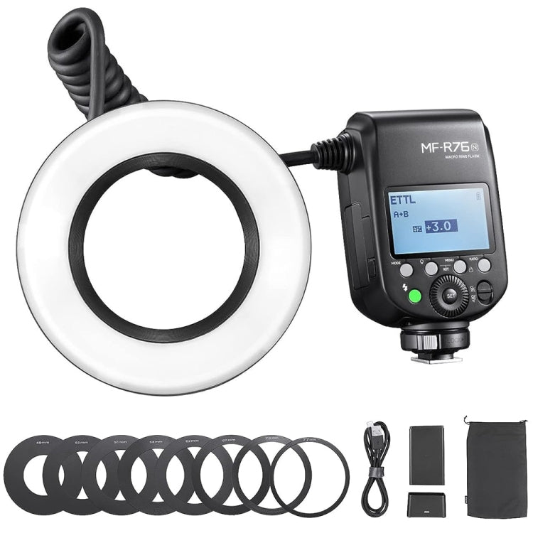 Godox MF-R76N TTL Macro Ring Flash for Nikon - Shoe Mount Flashes by Godox | Online Shopping UK | buy2fix