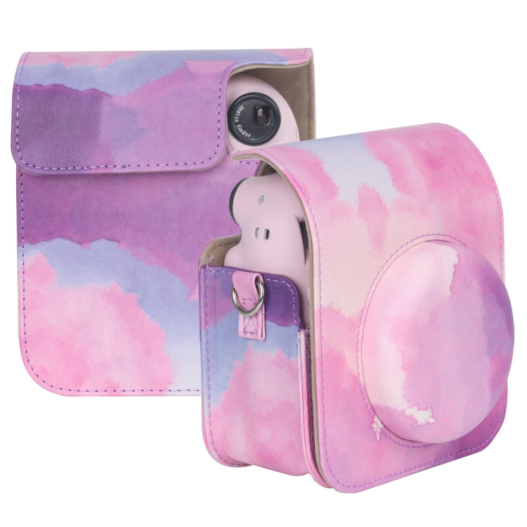 For FUJIFILM instax mini 12 Painted Full Body Leather Case Camera Bag with Strap(Dream Cloud) - Leather Bag by buy2fix | Online Shopping UK | buy2fix