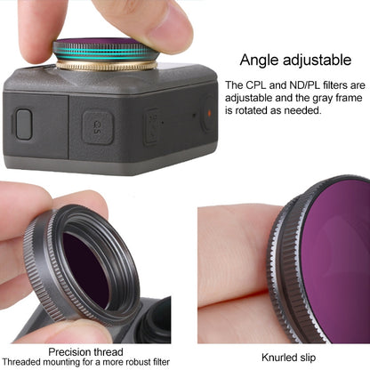 2 in 1 Sunnylife OA-FI180 Lens Red + Purple Diving Filter for DJI OSMO ACTION - Lens Filter by Sunnylife | Online Shopping UK | buy2fix