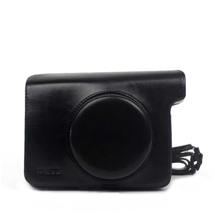 Vintage PU Leather Case Bag for Polaroid W300 Camera, with Adjustable Shoulder Strap (Black) - Camera Accessories by buy2fix | Online Shopping UK | buy2fix