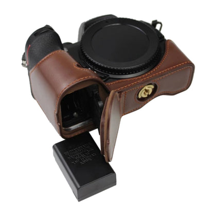 1/4 inch Thread PU Leather Camera Half Case Base for Nikon Z50(Brown) - Camera Accessories by buy2fix | Online Shopping UK | buy2fix