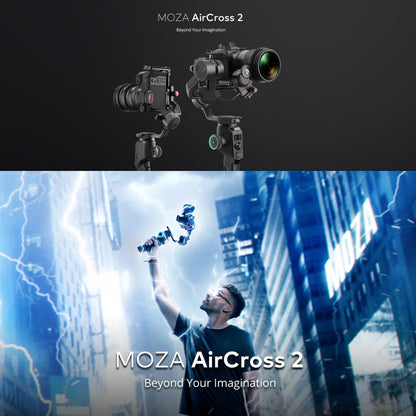 MOZA AirCross 2 Standard 3 Axis Handheld Gimbal Stabilizer for DSLR Camera, Load: 3.2kg(Black) - Camera Accessories by MOZA | Online Shopping UK | buy2fix