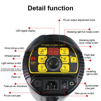 TRIOPO Oubao TTR300W Studio Flash with E27 150W Light Bulb - Camera Accessories by TRIOPO | Online Shopping UK | buy2fix