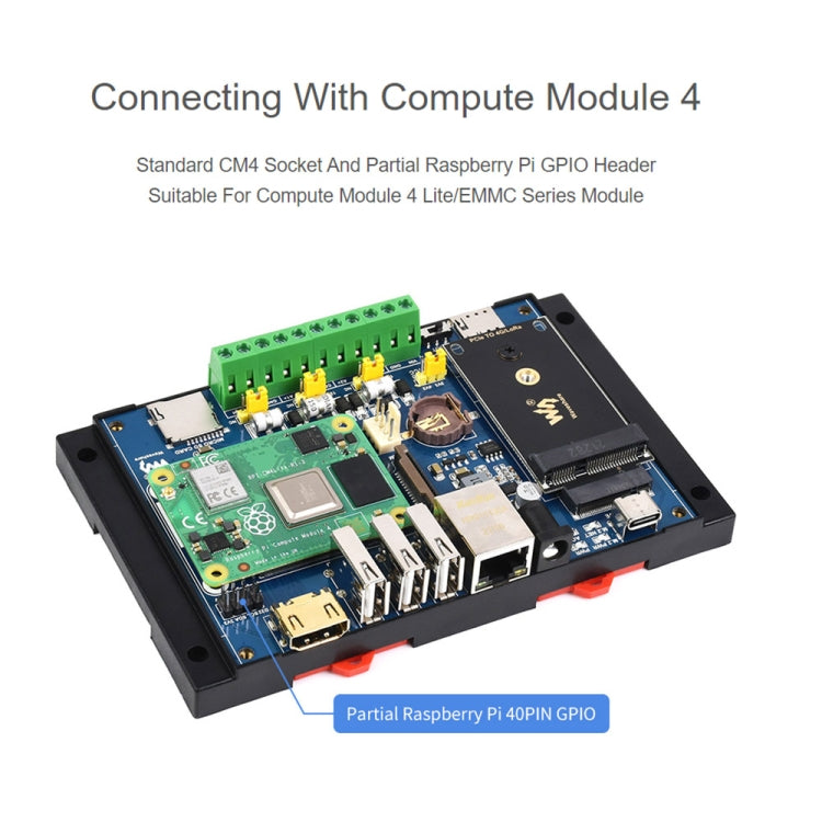 Waveshare Industrial IoT Wireless Expansion Module for Raspberry Pi CM4(US Plug) - Mini PC Accessories by WAVESHARE | Online Shopping UK | buy2fix